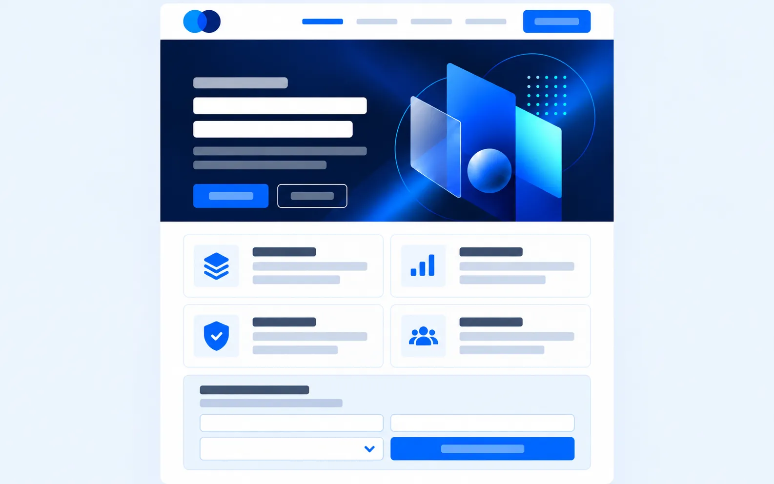 Tablet preview of the same business website
